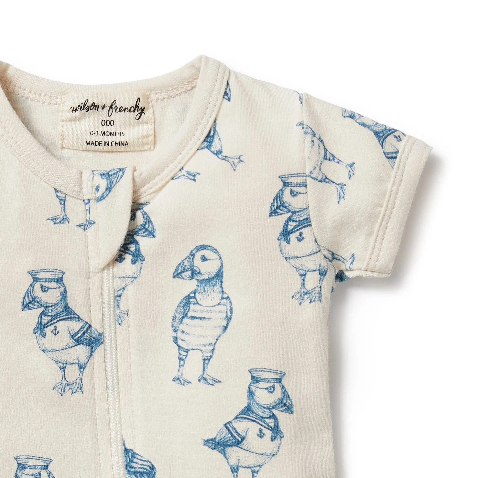 Petit Puffin Organic Boyleg Zipsuit