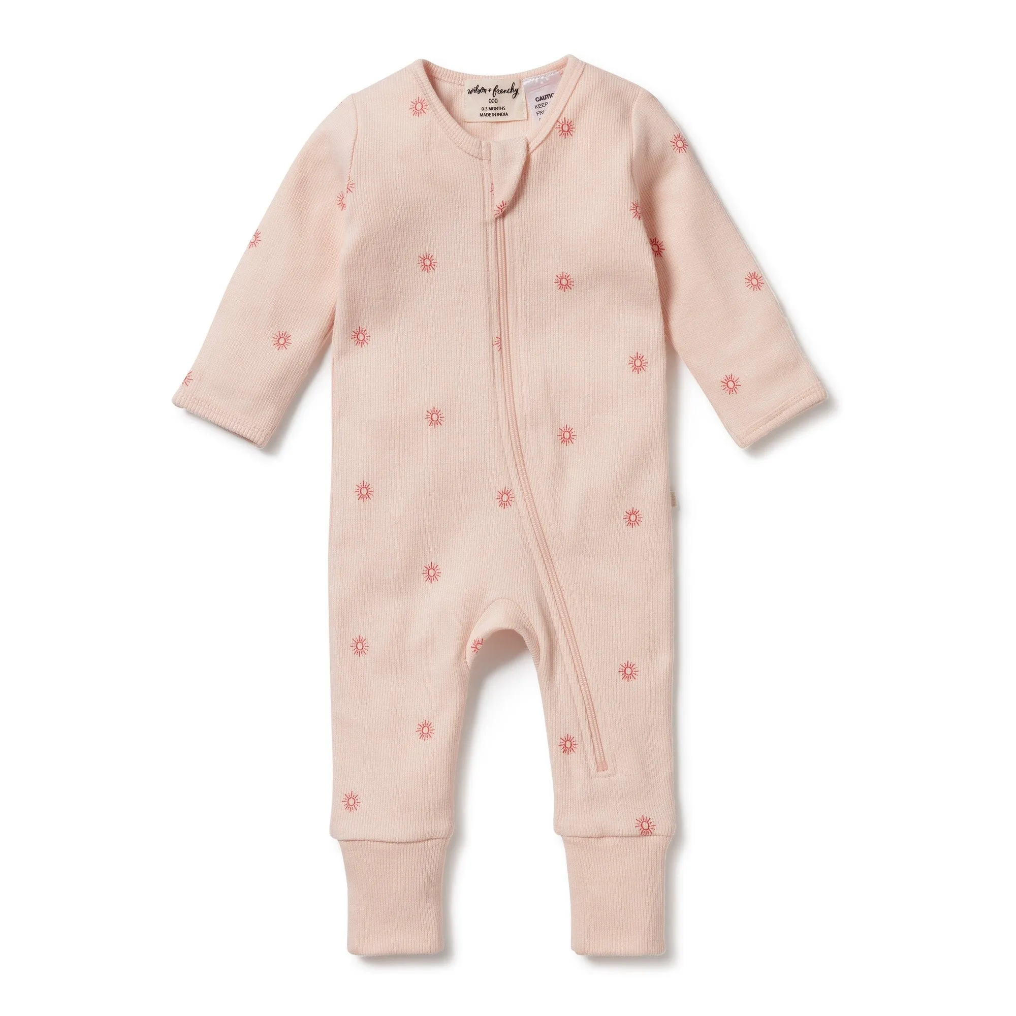 Petit Soleil Organic Zipsuit with Feet