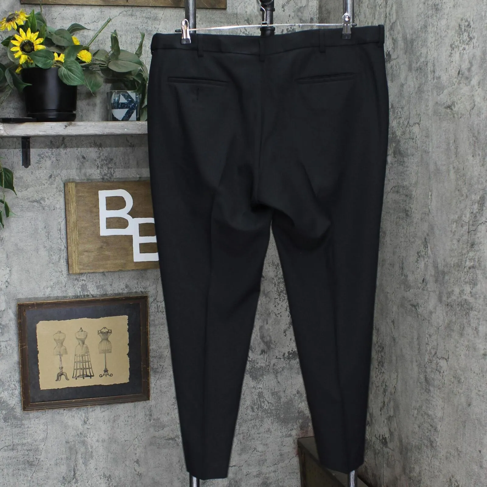 PGA Tour Mens Flat Front Dress Pants 1669546d037236 Black 40x29