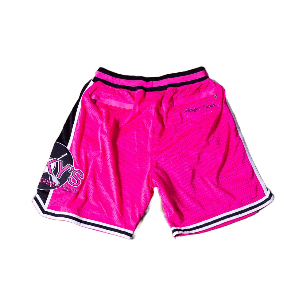PINKYS RECORDS PINK BASKETBALL SHORTS