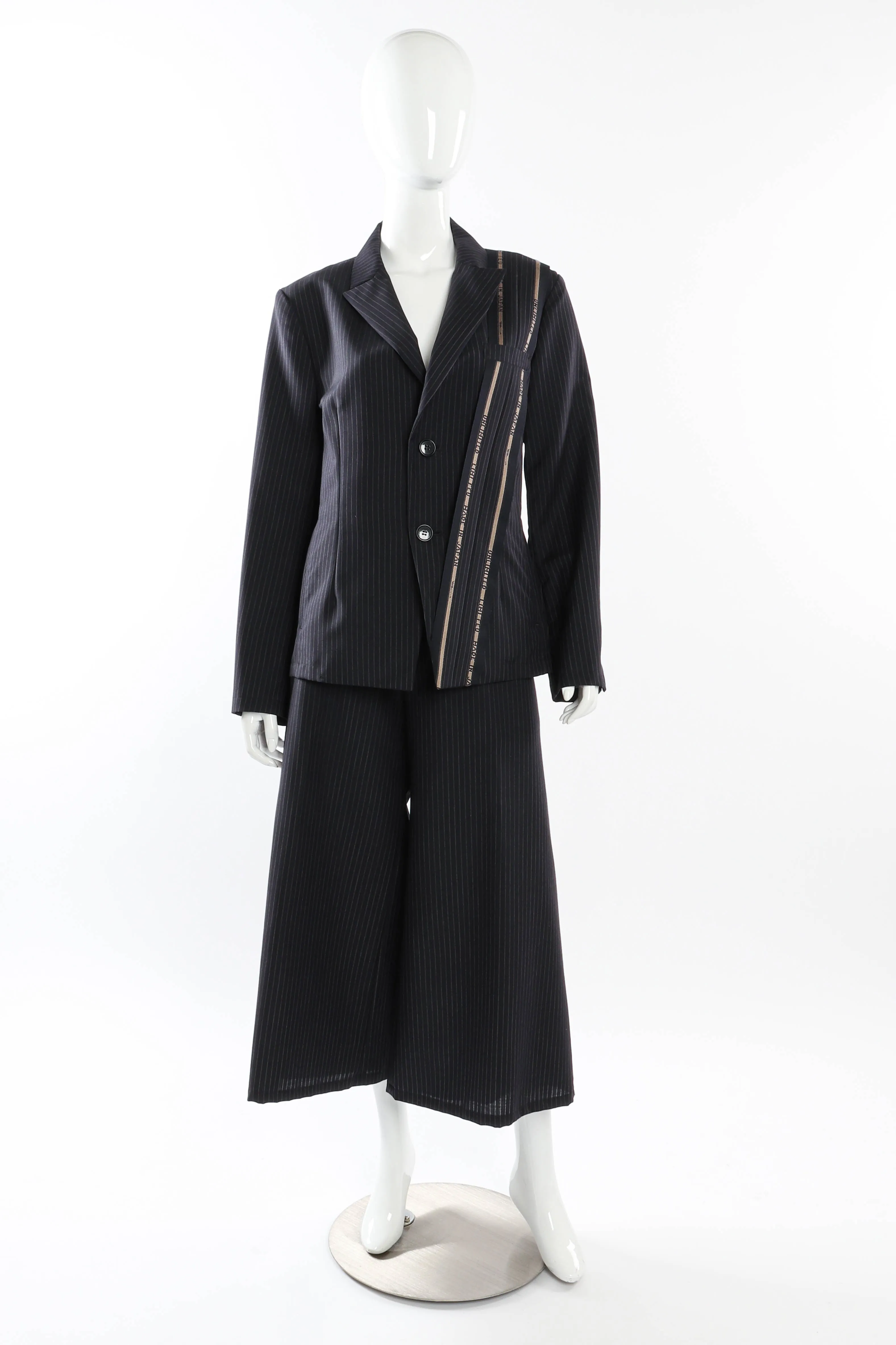 Pinstripe Wool Suit