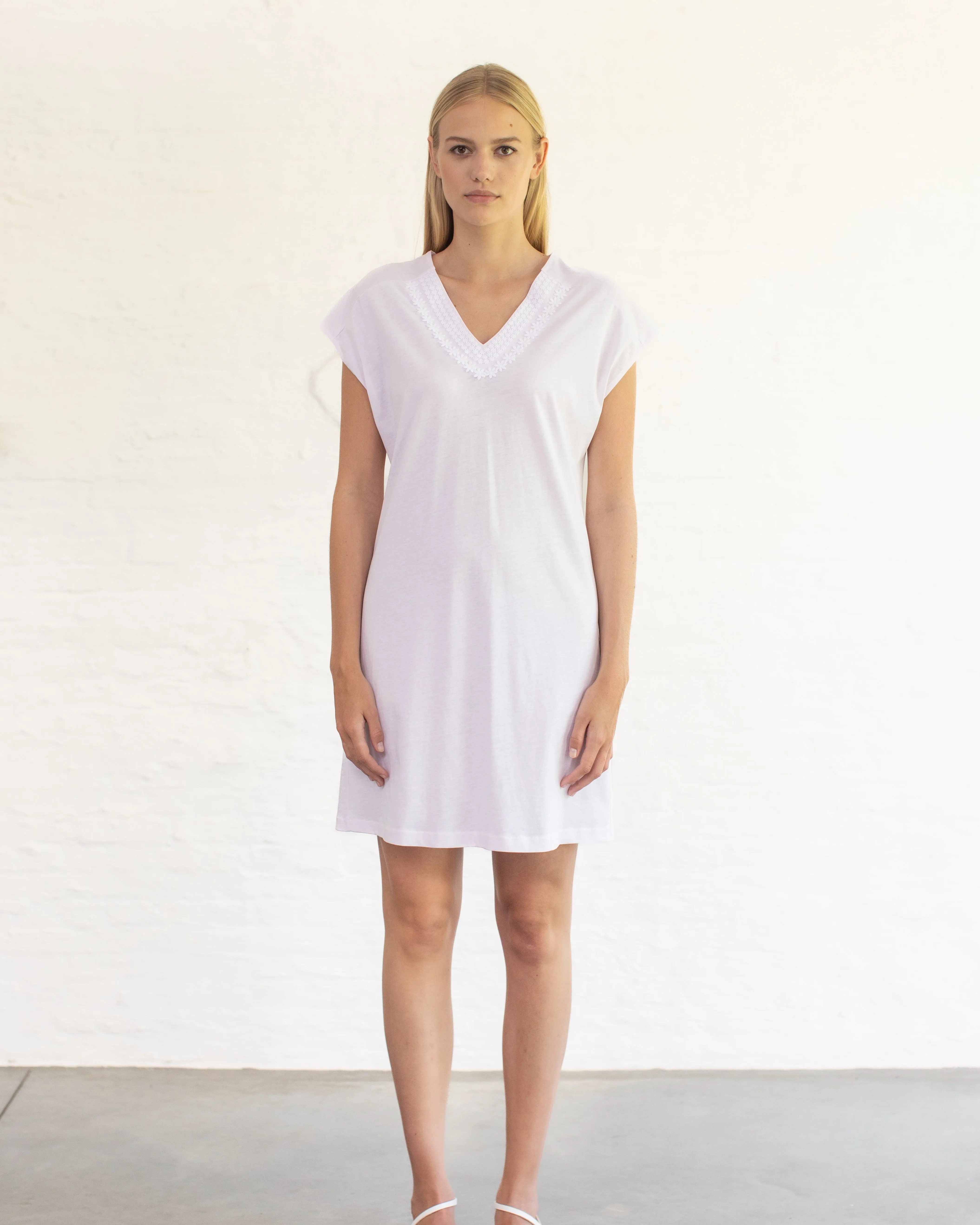 Pluto - Henka Cotton Nightdress - White