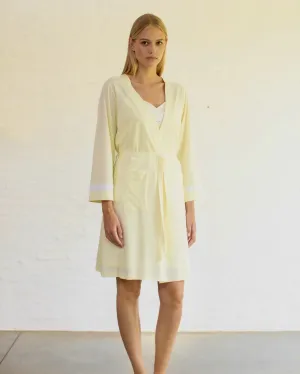 Pluto - Hilaria Cotton Robe - Lemon
