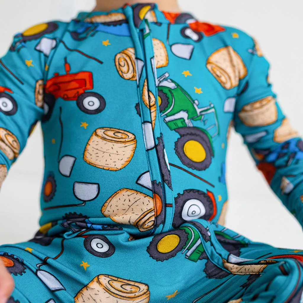 Posh Peanut Roberts Footie Zippered One Piece