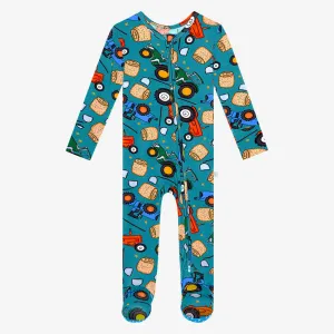 Posh Peanut Roberts Footie Zippered One Piece