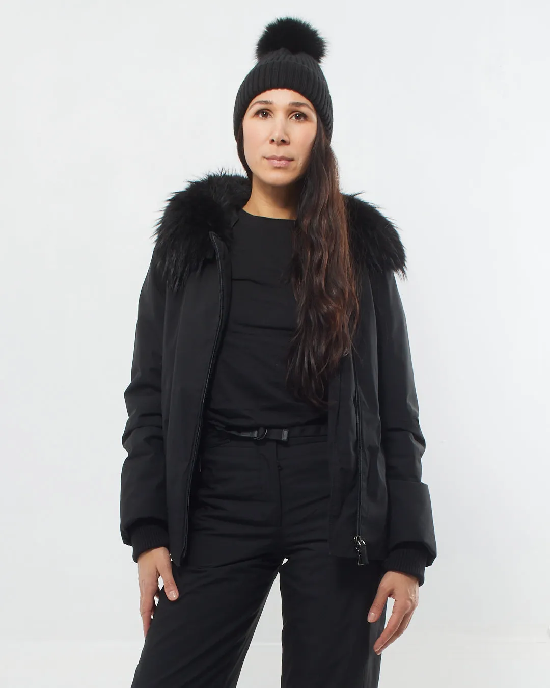 Prada Extreme-Tex Stretch Gortex Belted Ski Jacket with Fur Trim and Ski Pants - 42