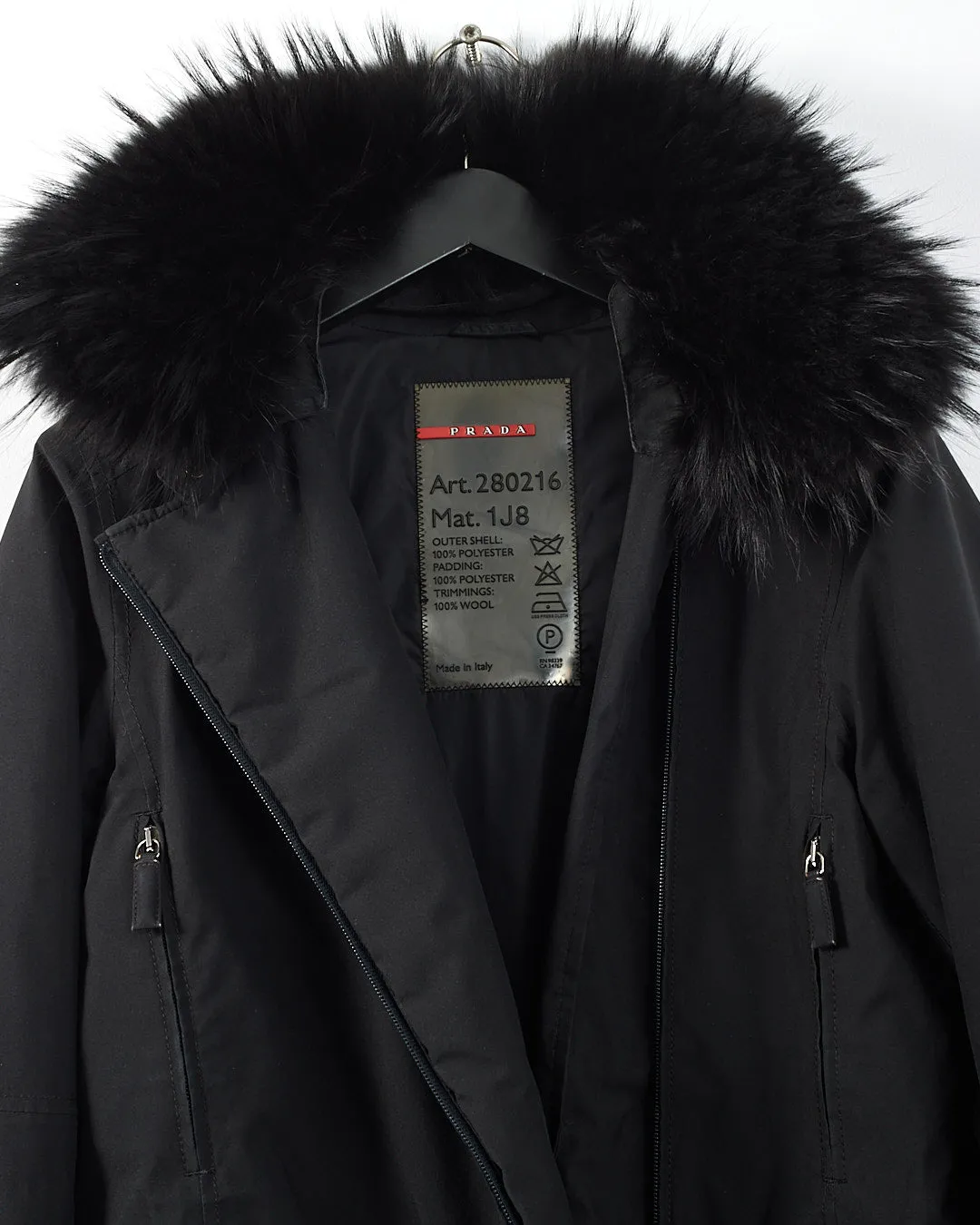 Prada Extreme-Tex Stretch Gortex Belted Ski Jacket with Fur Trim and Ski Pants - 42