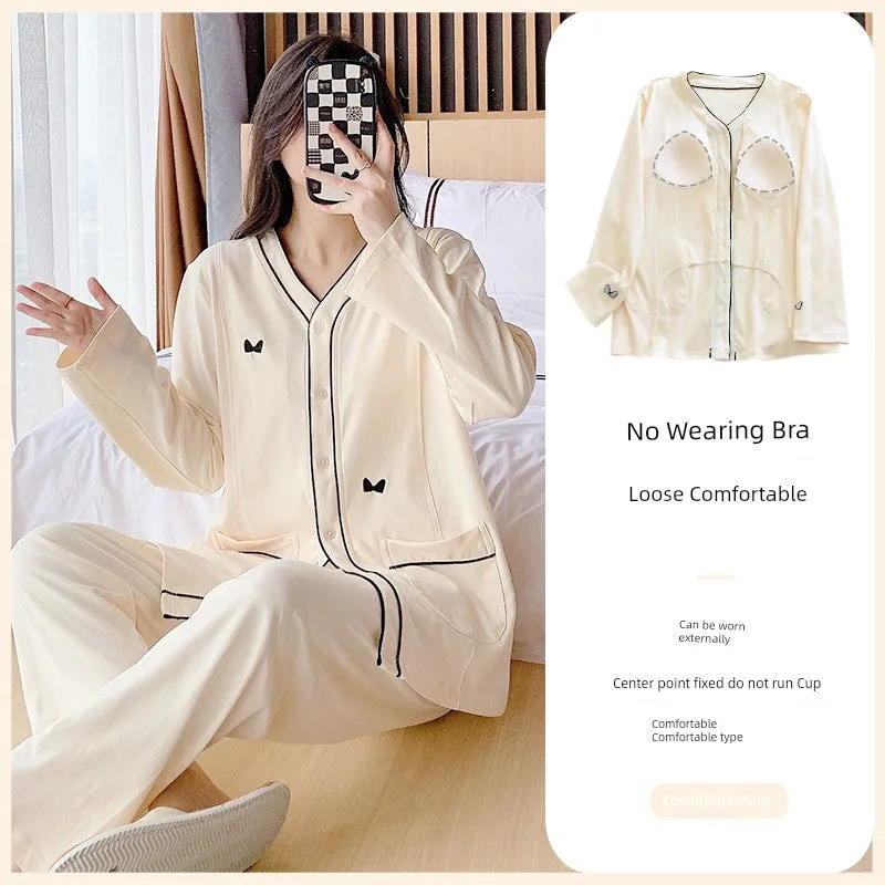 Pregnant & Feeding Maternal Home Wear Pure Cotton Sleepwear