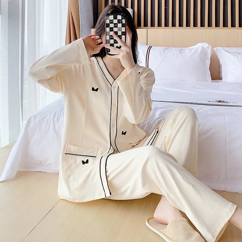 Pregnant & Feeding Maternal Home Wear Pure Cotton Sleepwear