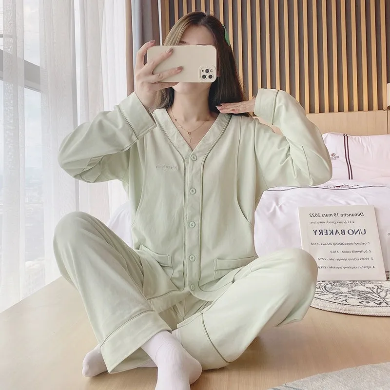 Pregnant & Feeding Maternal Home Wear Pure Cotton Sleepwear