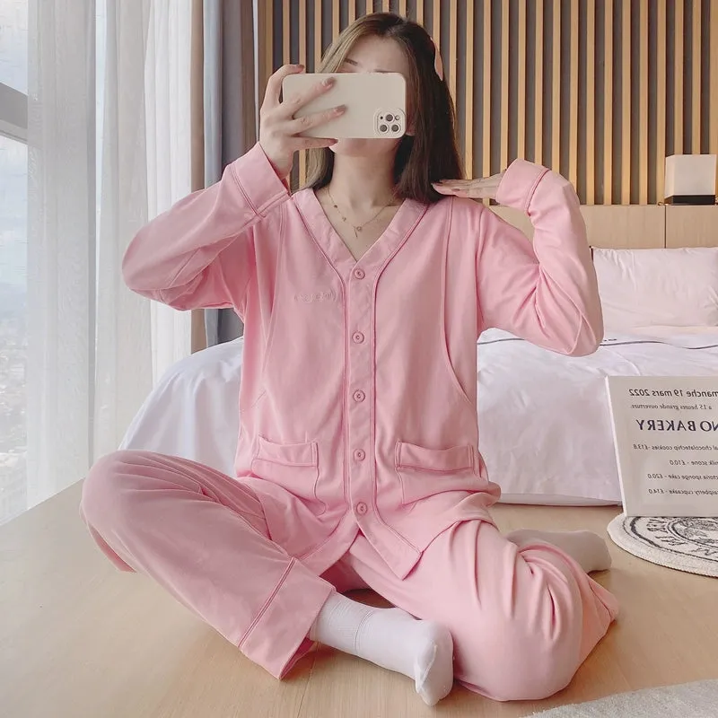 Pregnant & Feeding Maternal Home Wear Pure Cotton Sleepwear