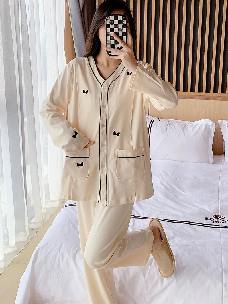 Pregnant & Feeding Maternal Home Wear Pure Cotton Sleepwear