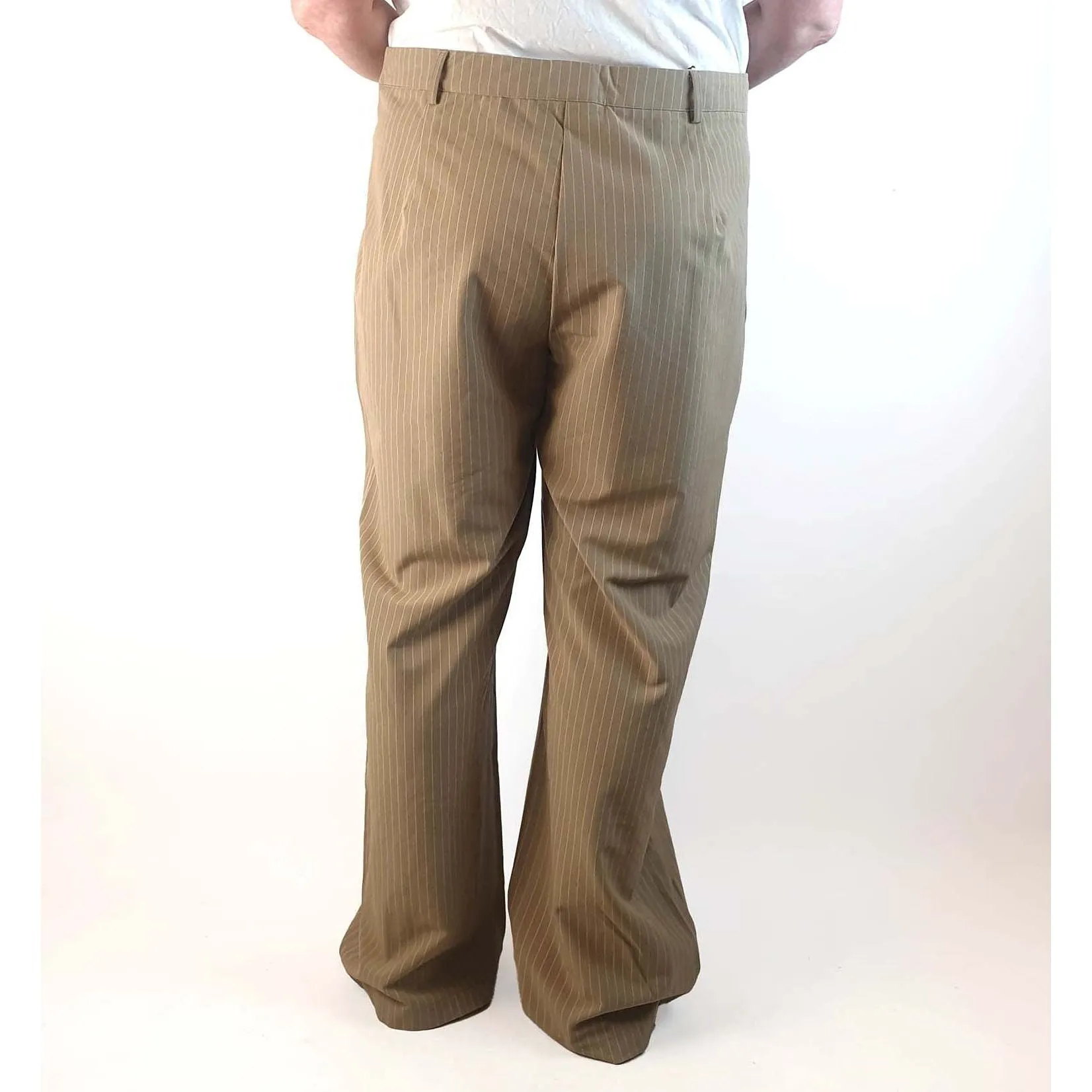 Princess Polly tan pinstripe pants size 24