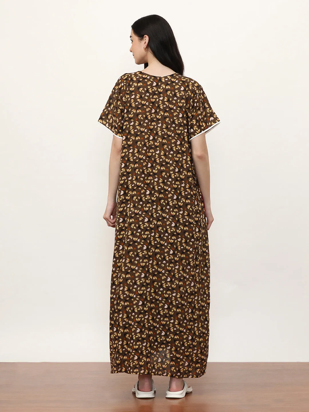 Printed Pure Cotton Maxi Nightdress