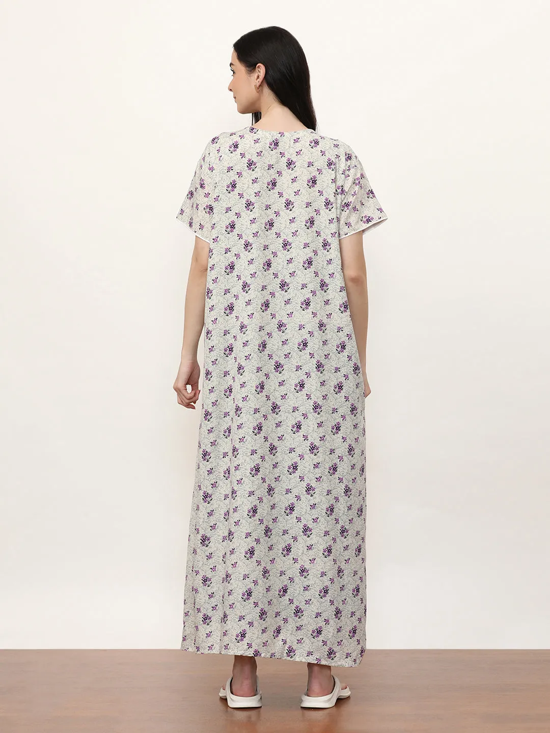 Printed Pure Cotton Maxi Nightdress