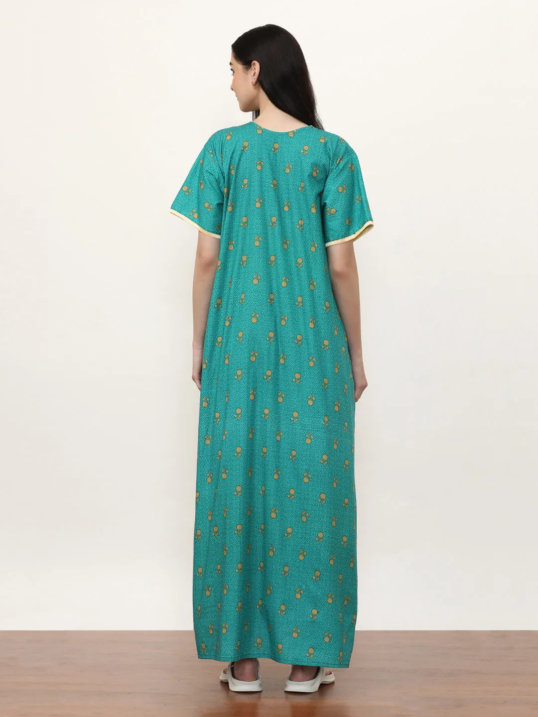 Printed Pure Cotton Maxi Nightdress