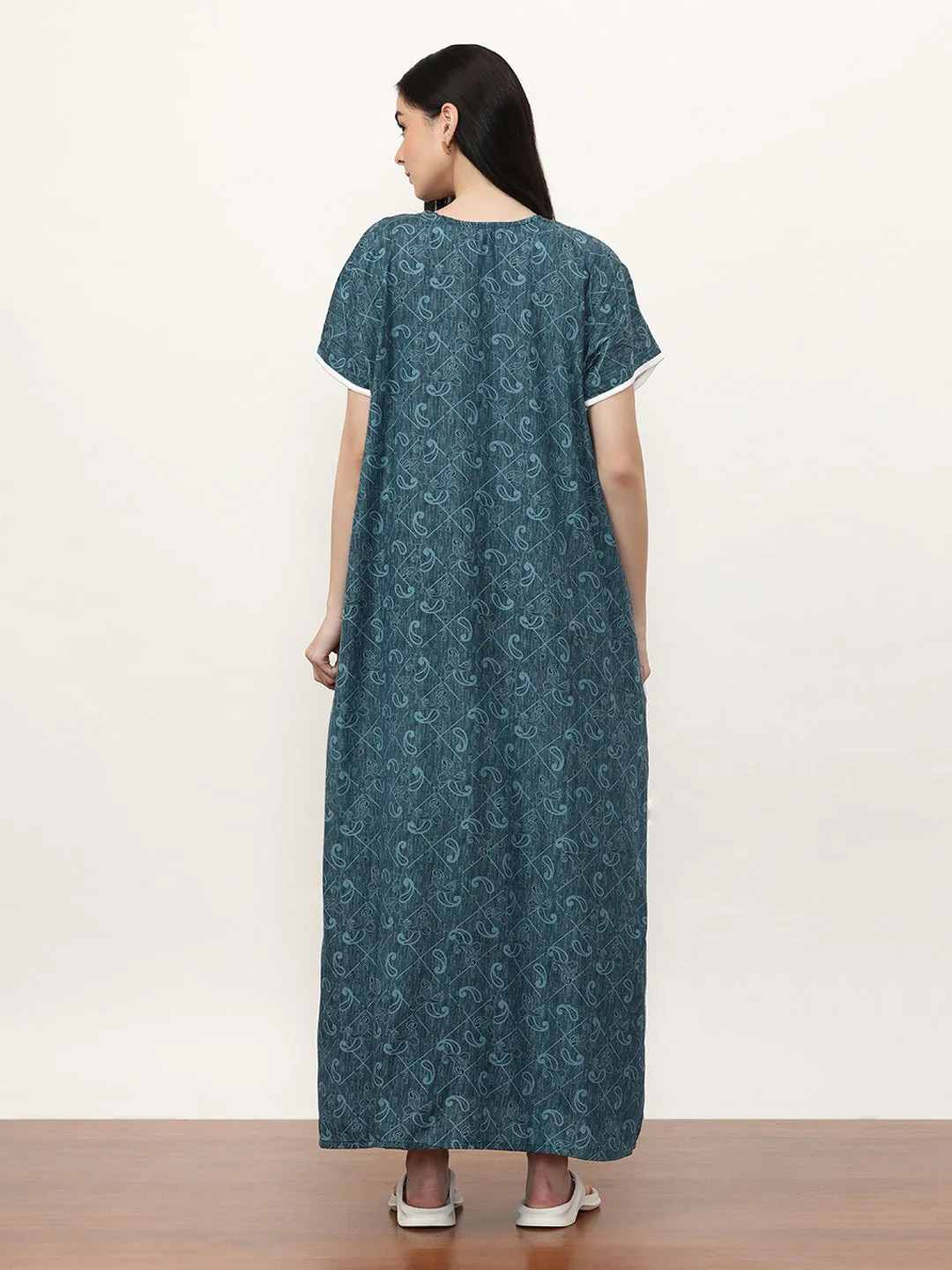 Printed Pure Cotton Maxi Nightdress
