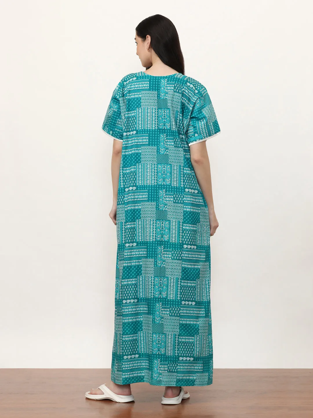 Printed Pure Cotton Maxi Nightdress