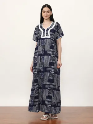 Printed Pure Cotton Maxi Nightdress