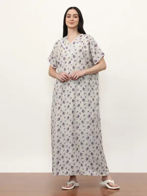 Printed Pure Cotton Maxi Nightdress