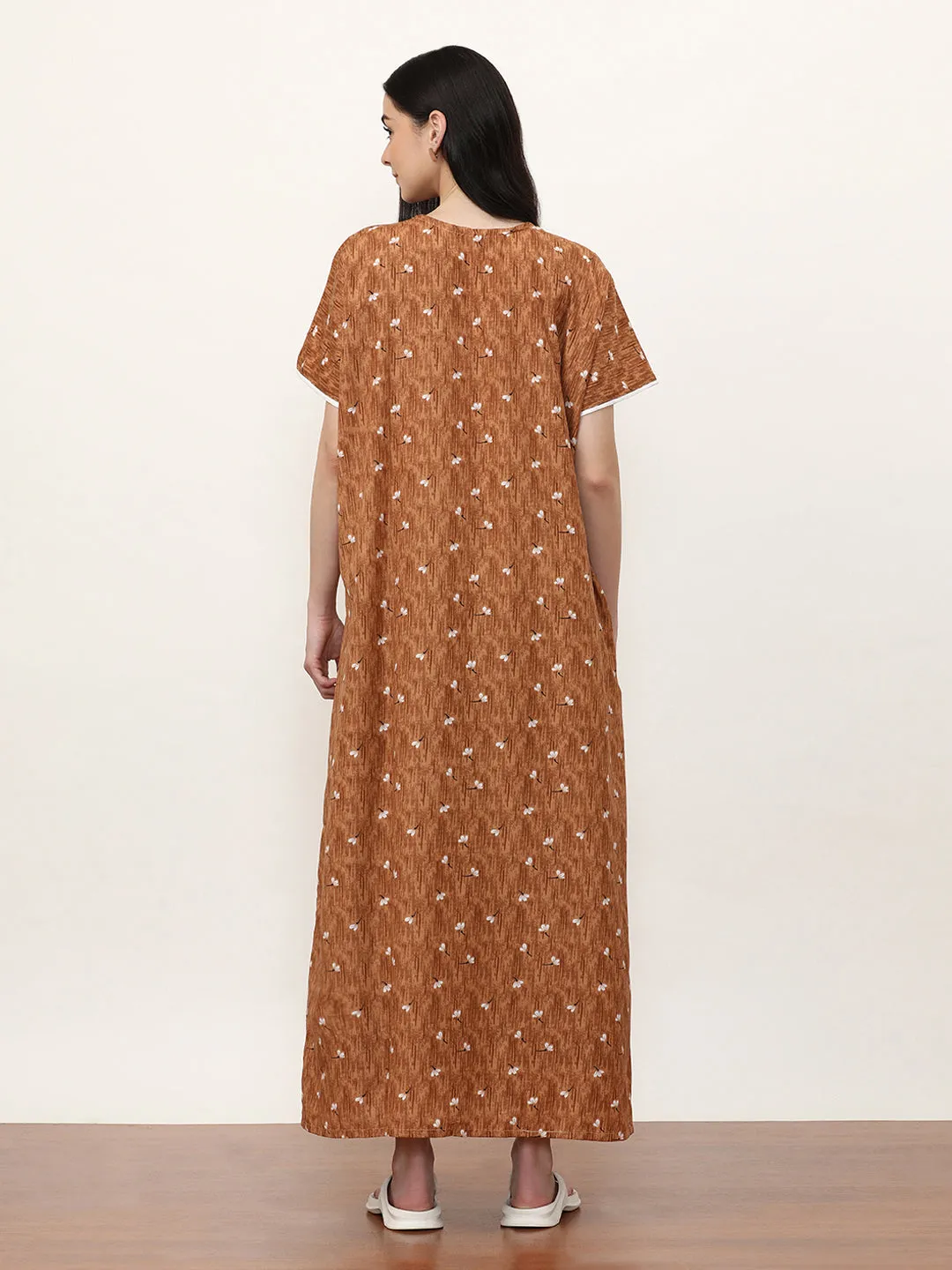 Printed Pure Cotton Maxi Nightdress