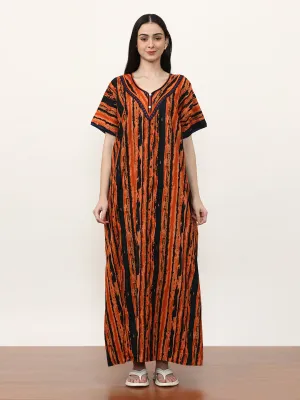 Printed Pure Cotton Maxi Nightdress