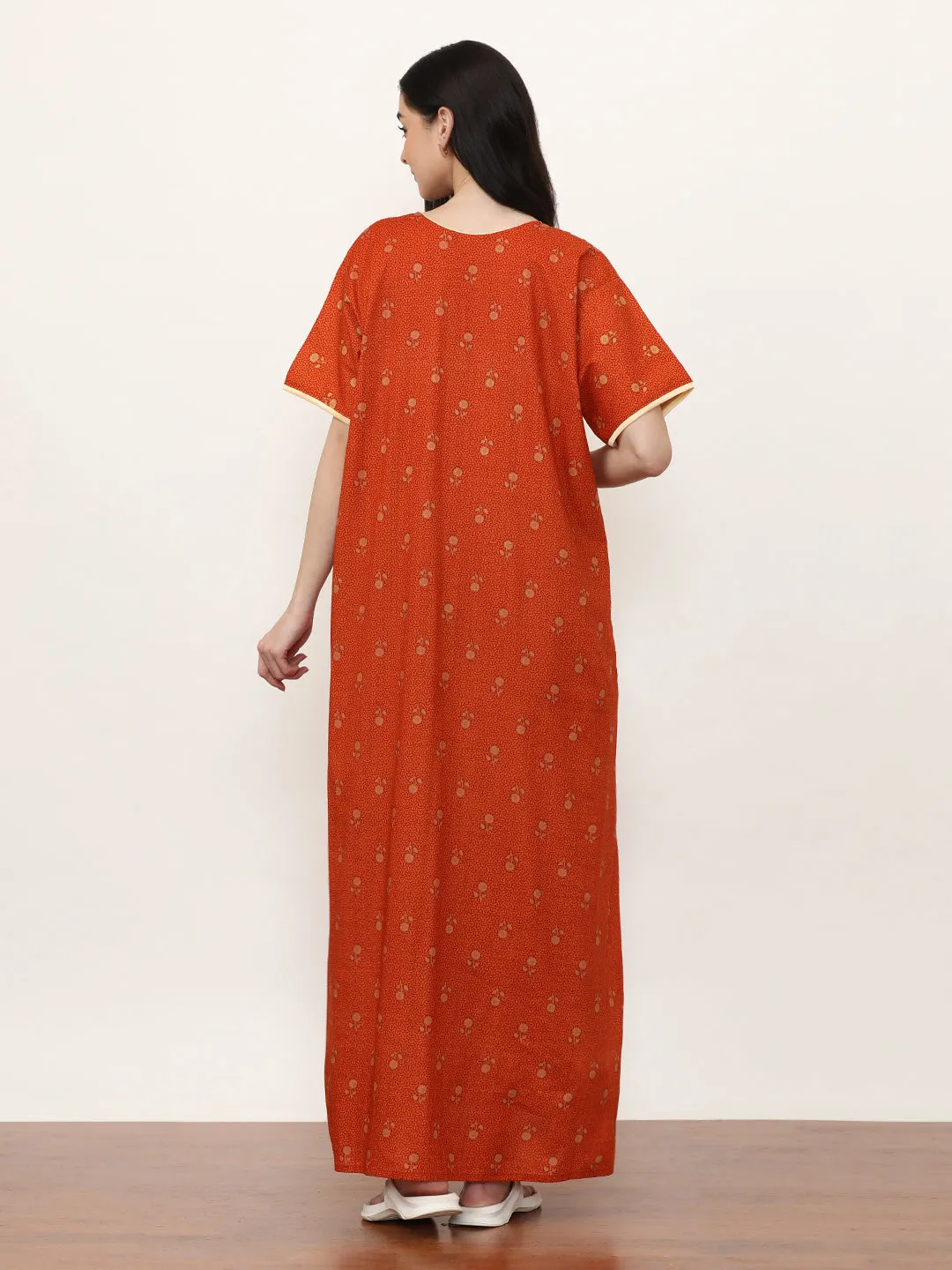 Printed Pure Cotton Maxi Nightdress