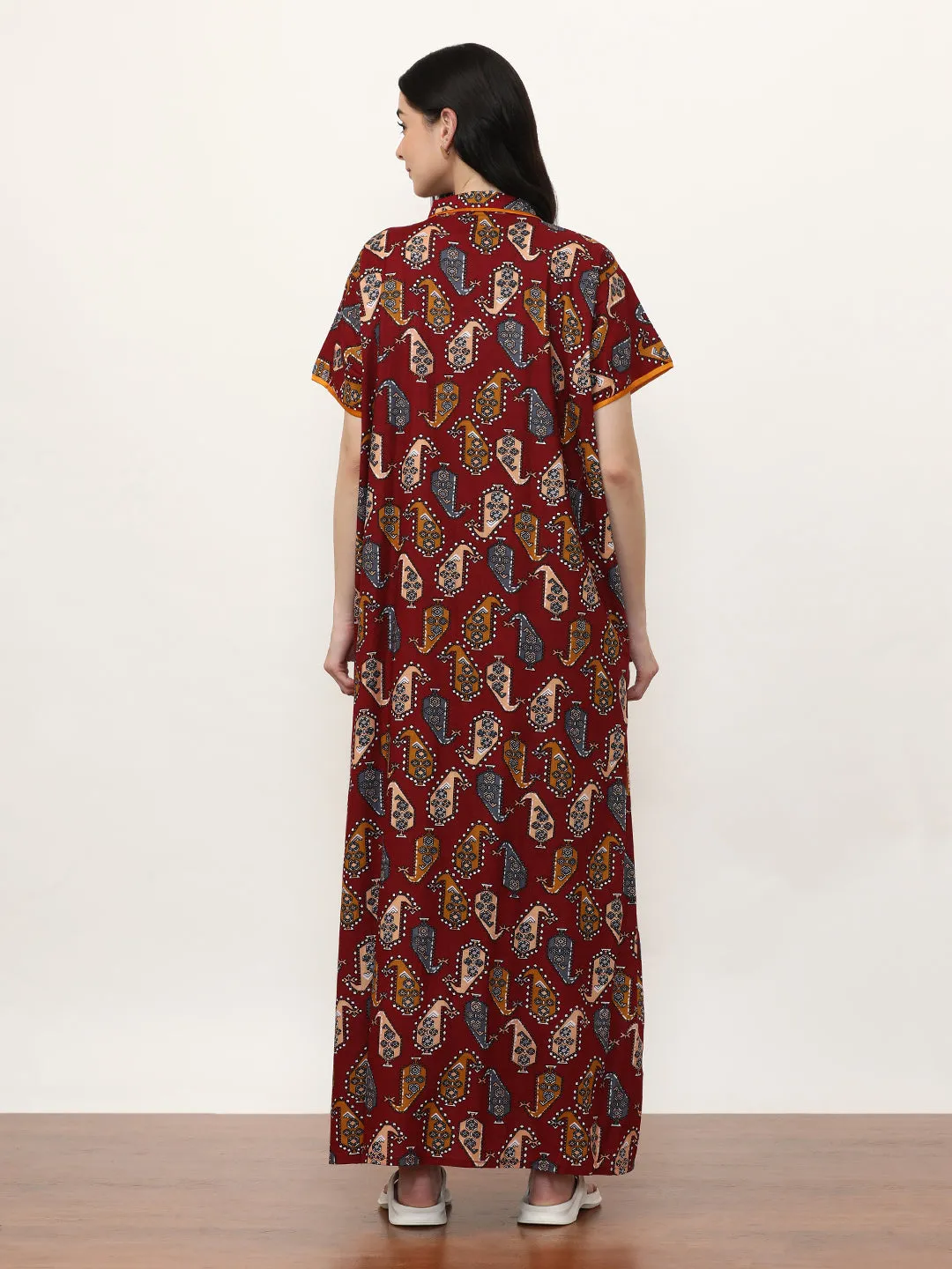 Printed Pure Cotton Maxi Nightdress