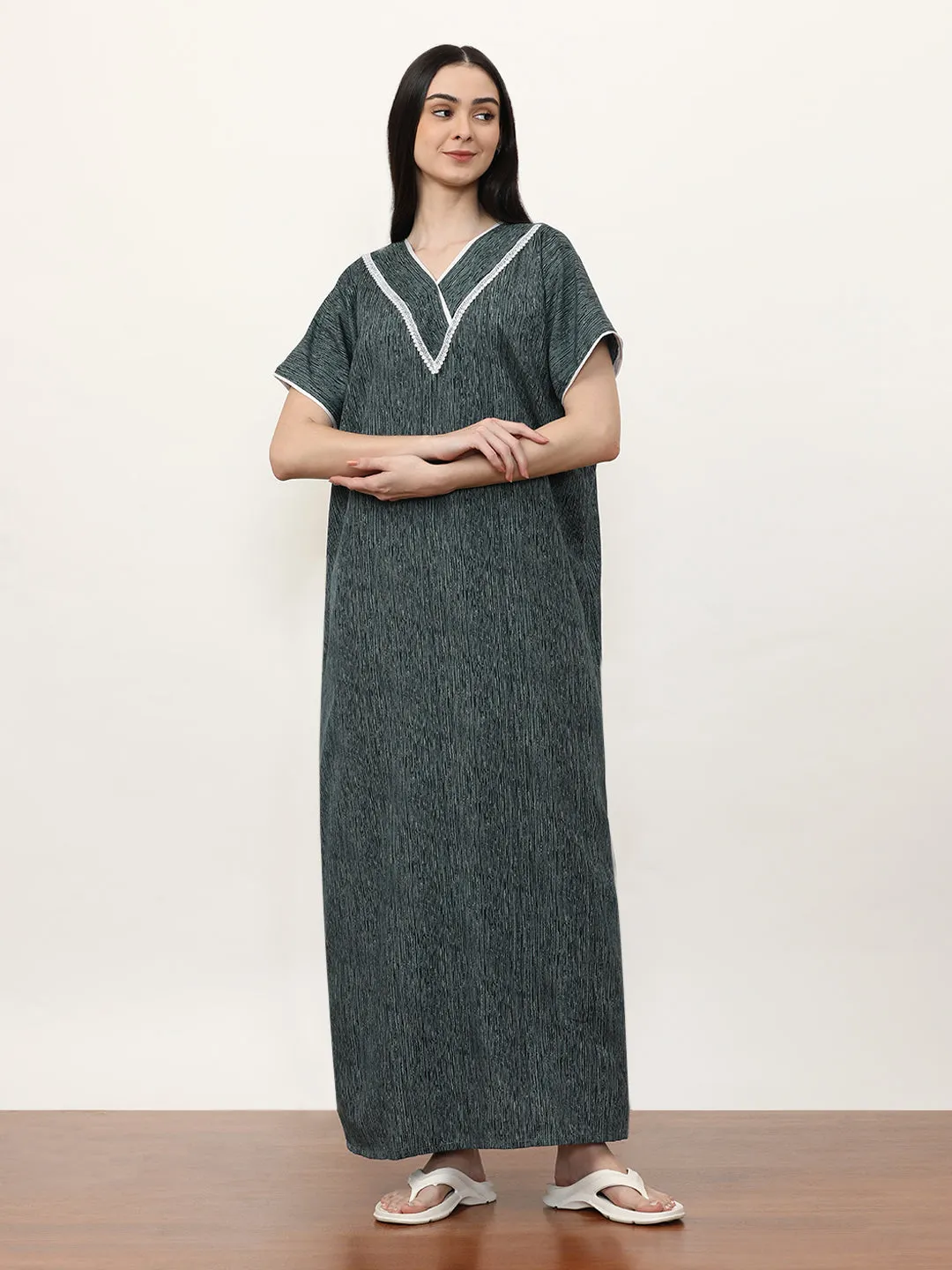 Printed Pure Cotton Maxi Nightdress