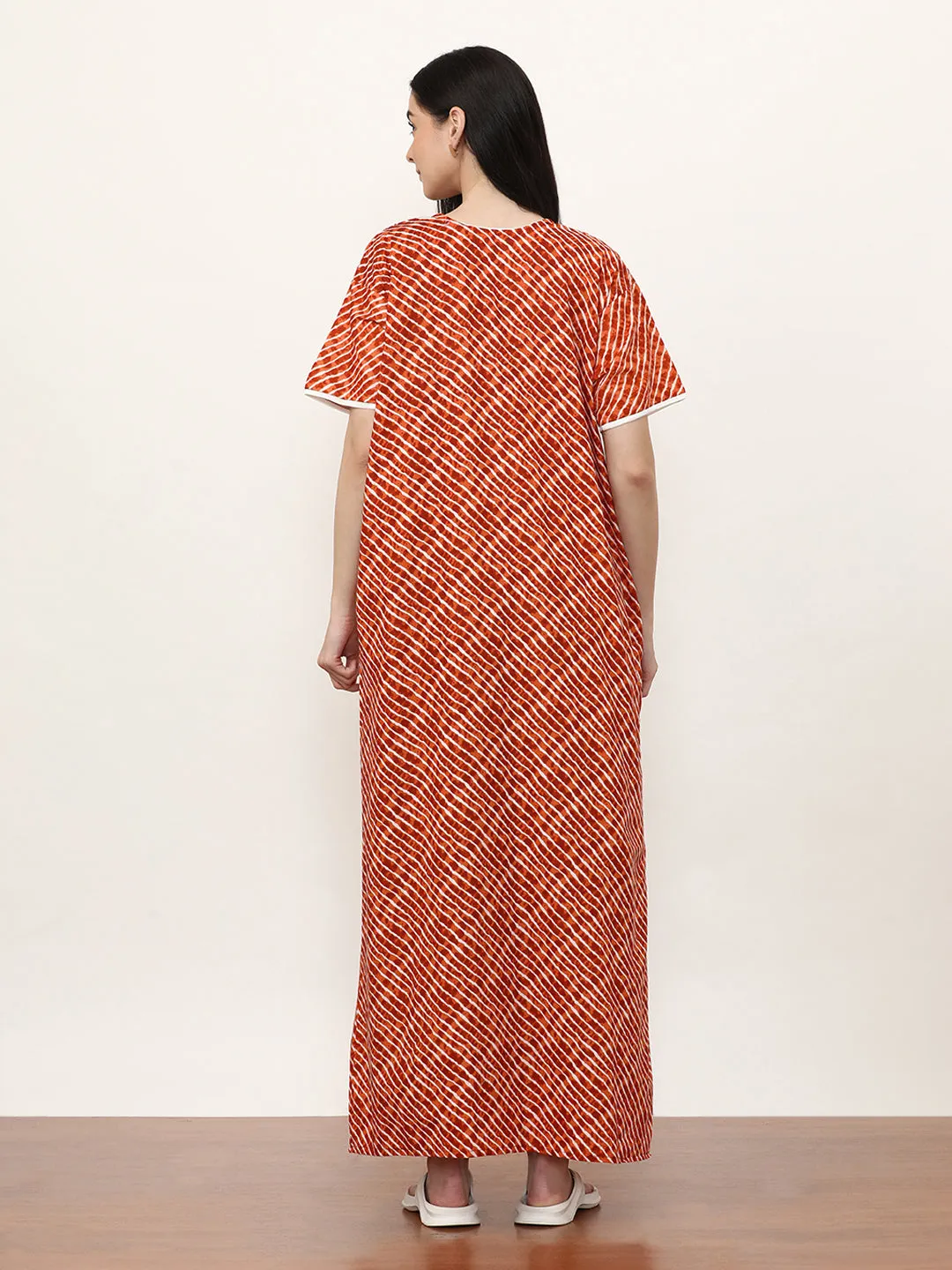 Printed Pure Cotton Maxi Nightdress
