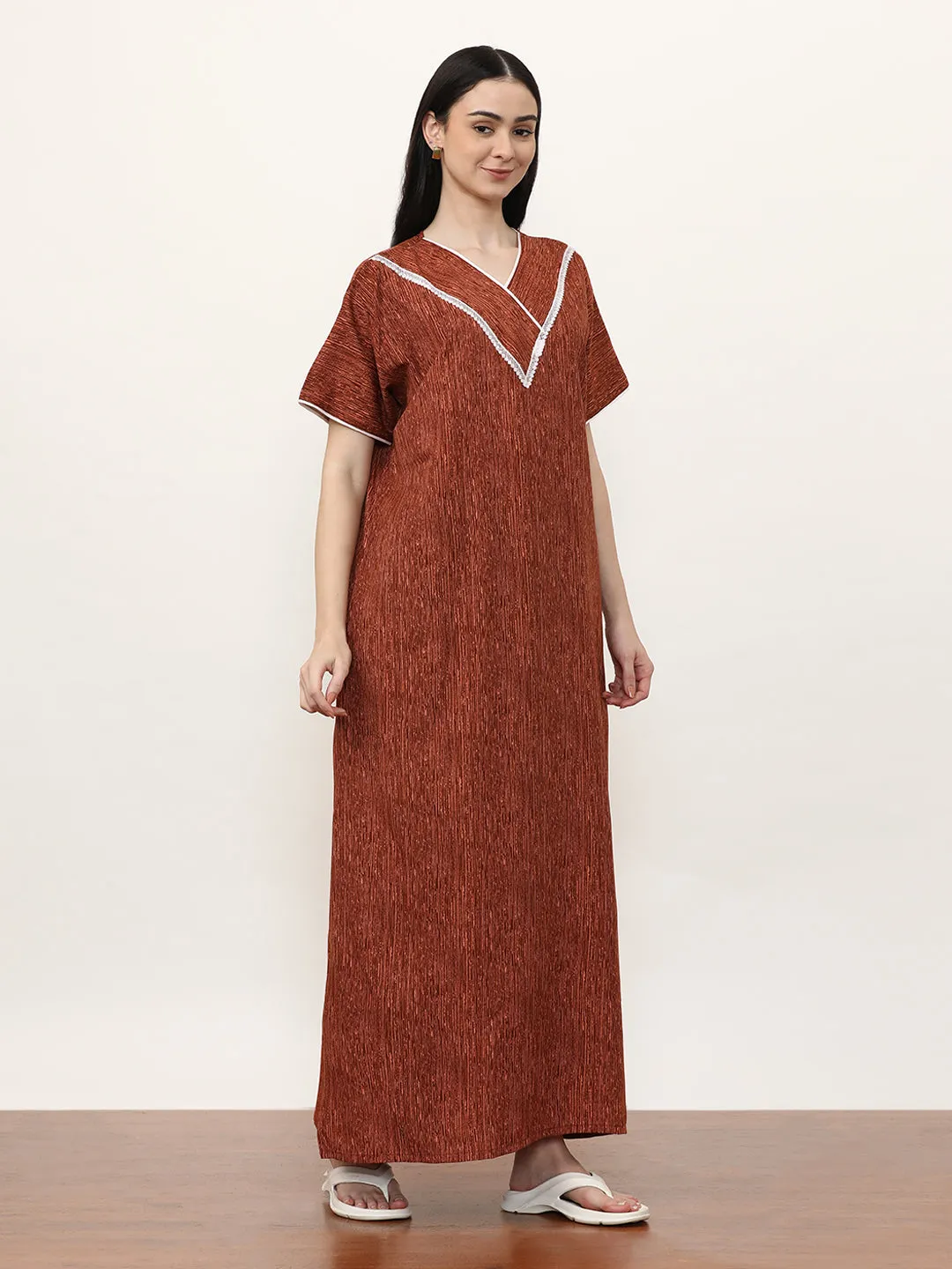 Printed Pure Cotton Maxi Nightdress
