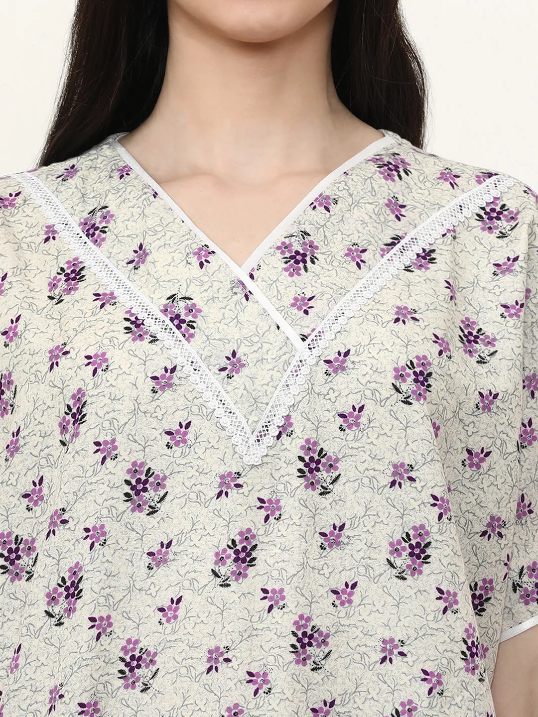 Printed Pure Cotton Maxi Nightdress