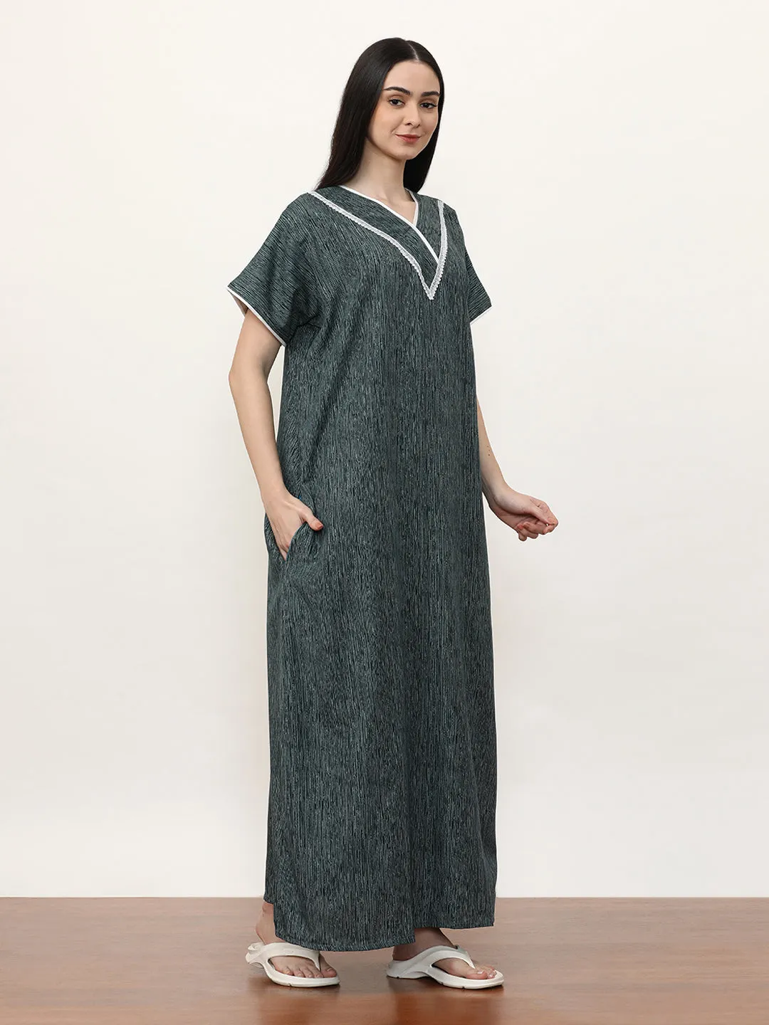 Printed Pure Cotton Maxi Nightdress