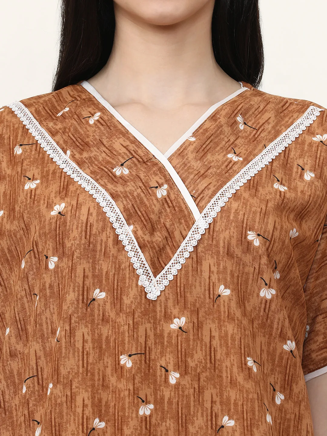 Printed Pure Cotton Maxi Nightdress