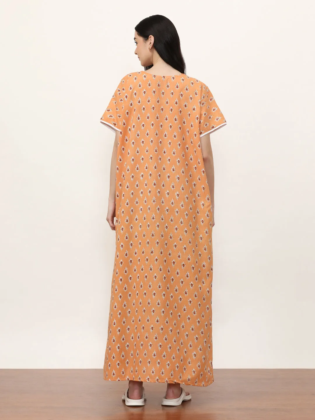 Printed Pure Cotton Maxi Nightdress