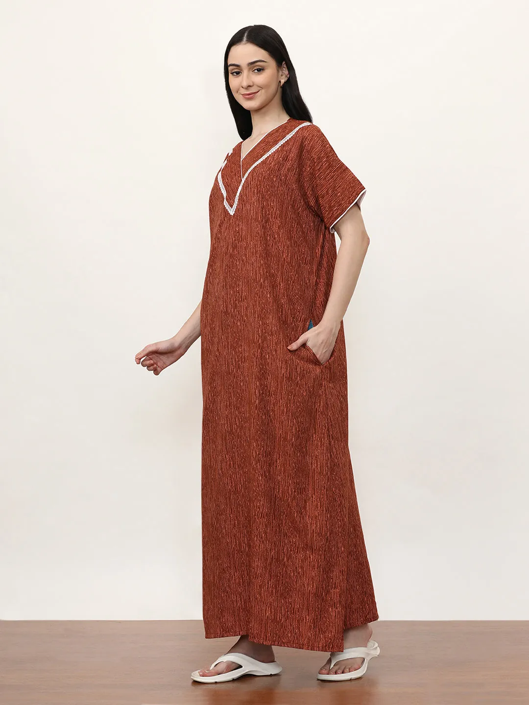 Printed Pure Cotton Maxi Nightdress