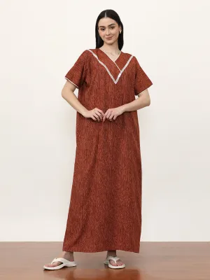 Printed Pure Cotton Maxi Nightdress
