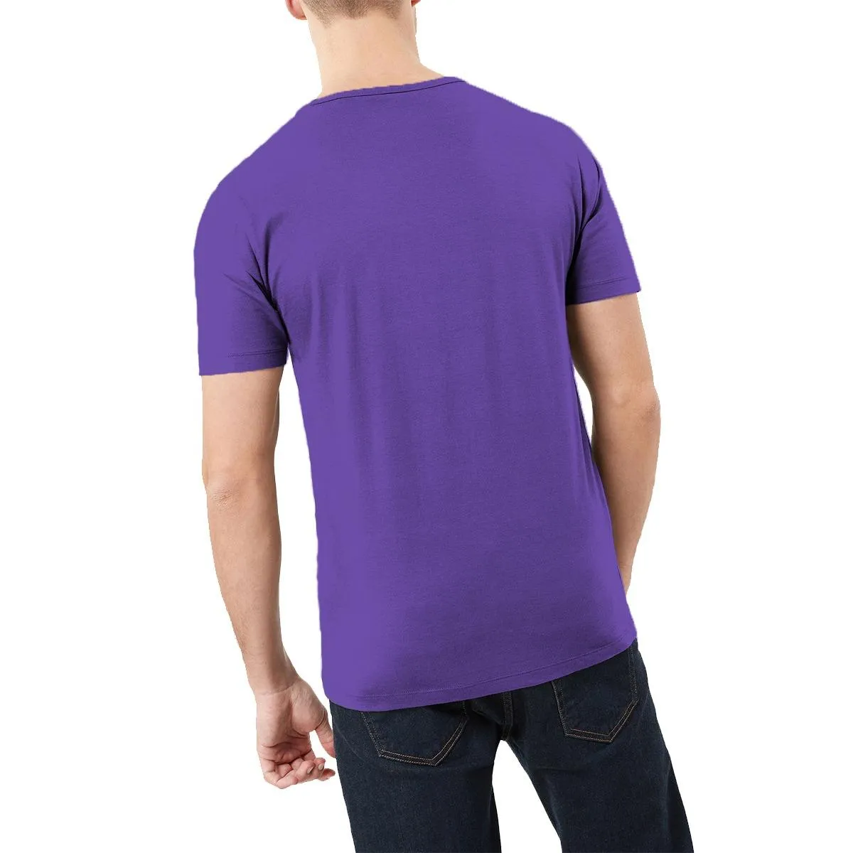 PRINTED "ENJOY THE JOURNEY" TEE SHIRT - PURPLE/WHITE