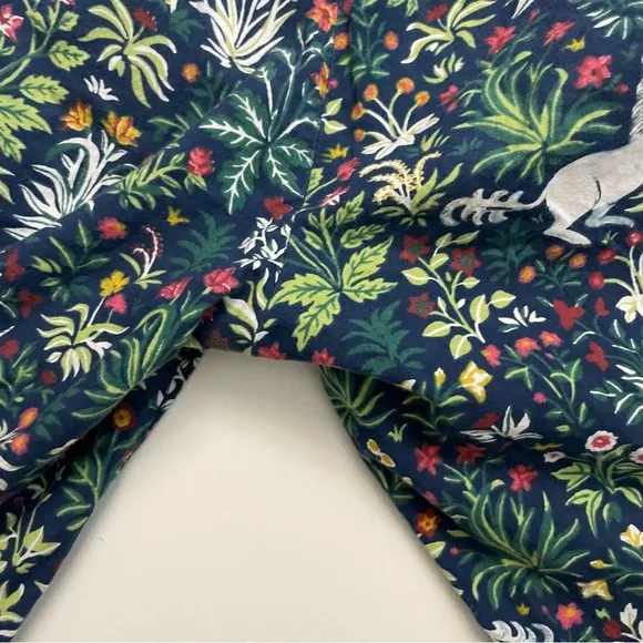 PrintFresh Pants Pajama Bottoms PJ’s Unicorn Whimsical Forest Floral Green