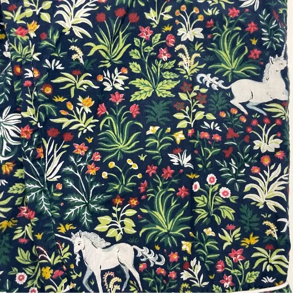 PrintFresh Pants Pajama Bottoms PJ’s Unicorn Whimsical Forest Floral Green