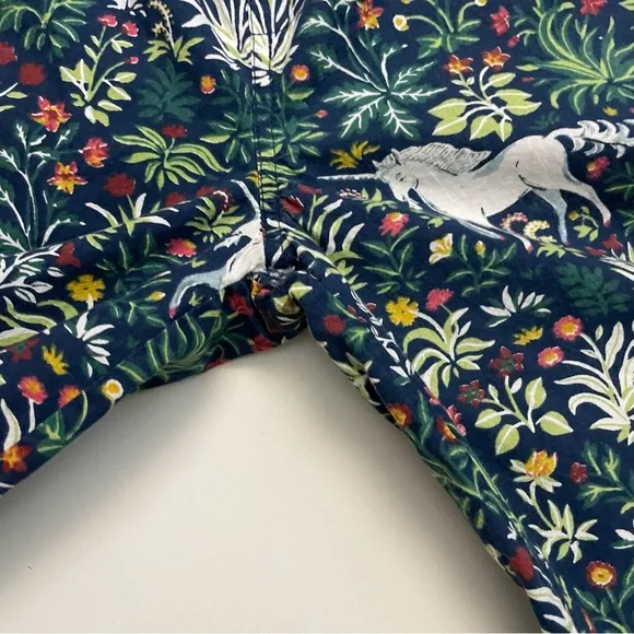 PrintFresh Pants Pajama Bottoms PJ’s Unicorn Whimsical Forest Floral Green