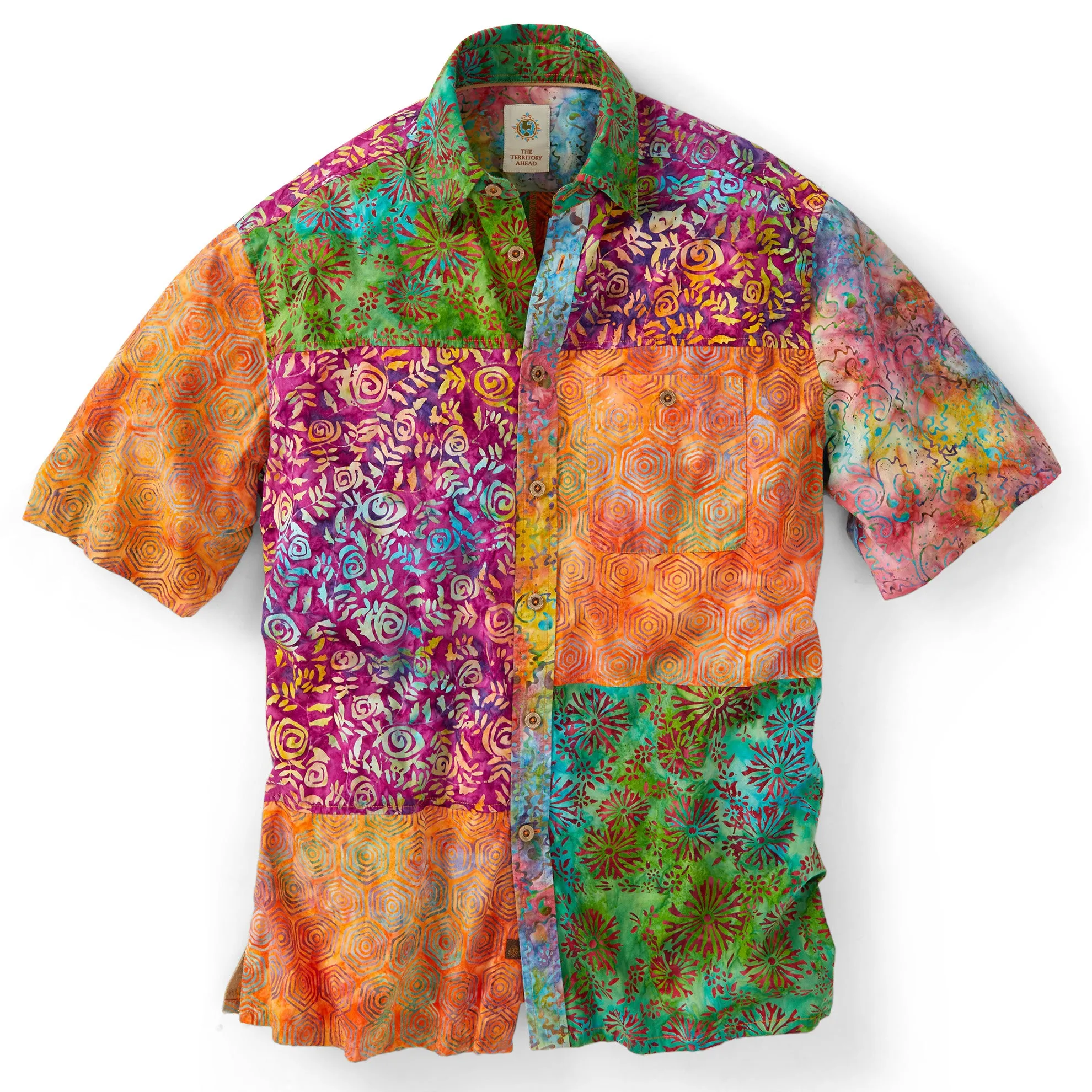 Psychotropic Pieced Batik Shirt