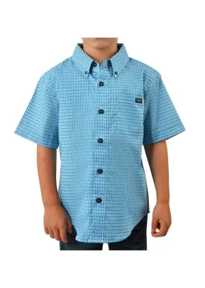 Pure Western Shirt Boys Brent Blue/Red