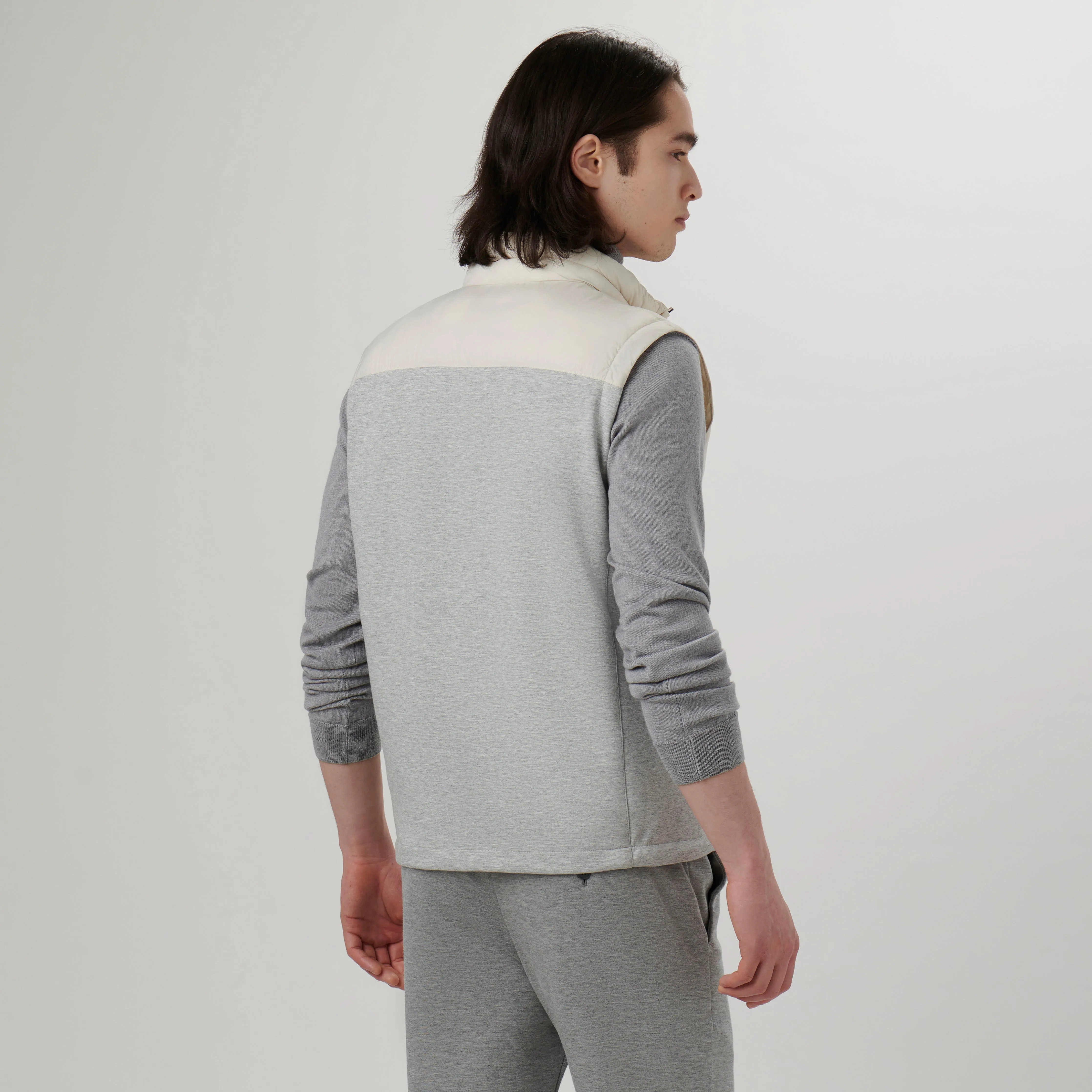 Quilted Vest with Stow-Away Hood