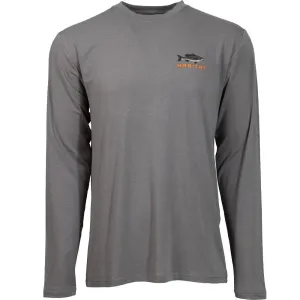 "BASS" BAMBOO GREY LONG SLEEVE TEE