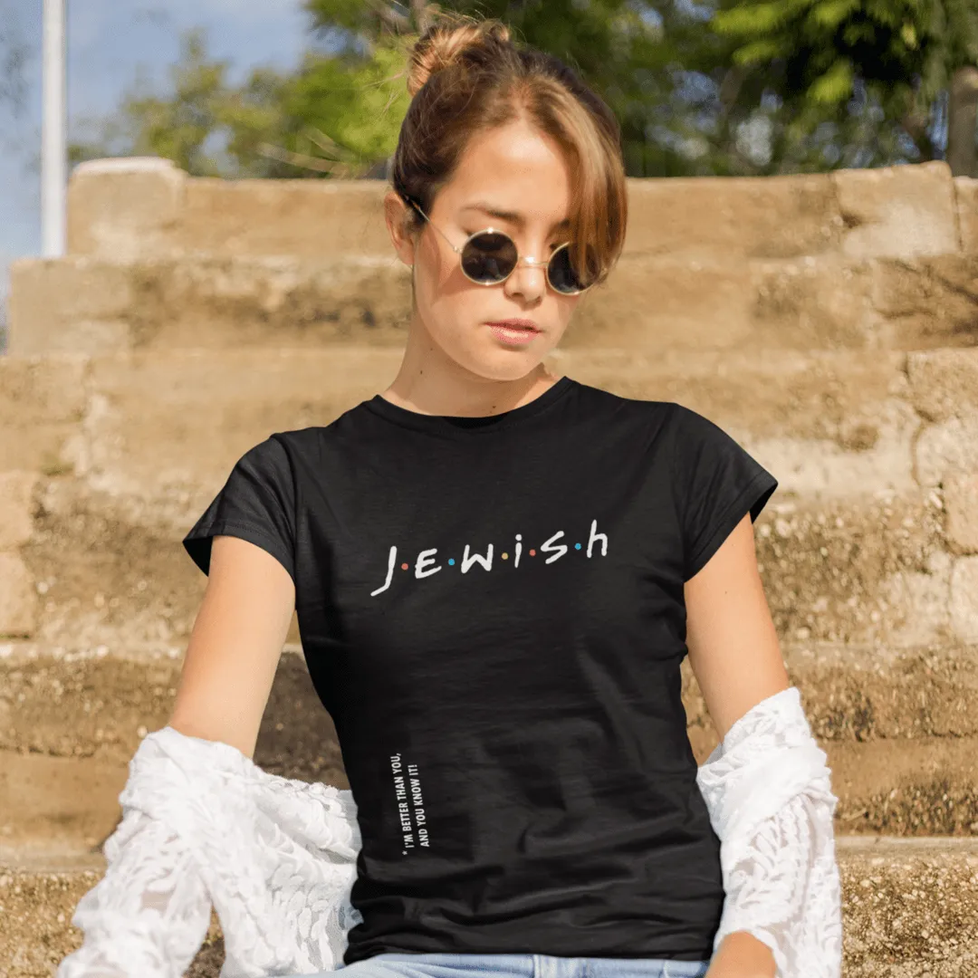 "Jewish" Black Custom T-Shirt for Women