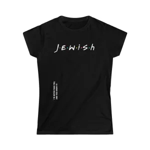 "Jewish" Black Custom T-Shirt for Women