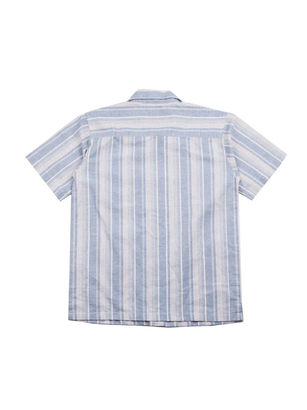Qutn Button Down Weekend Shirt Sky Blue Stripes