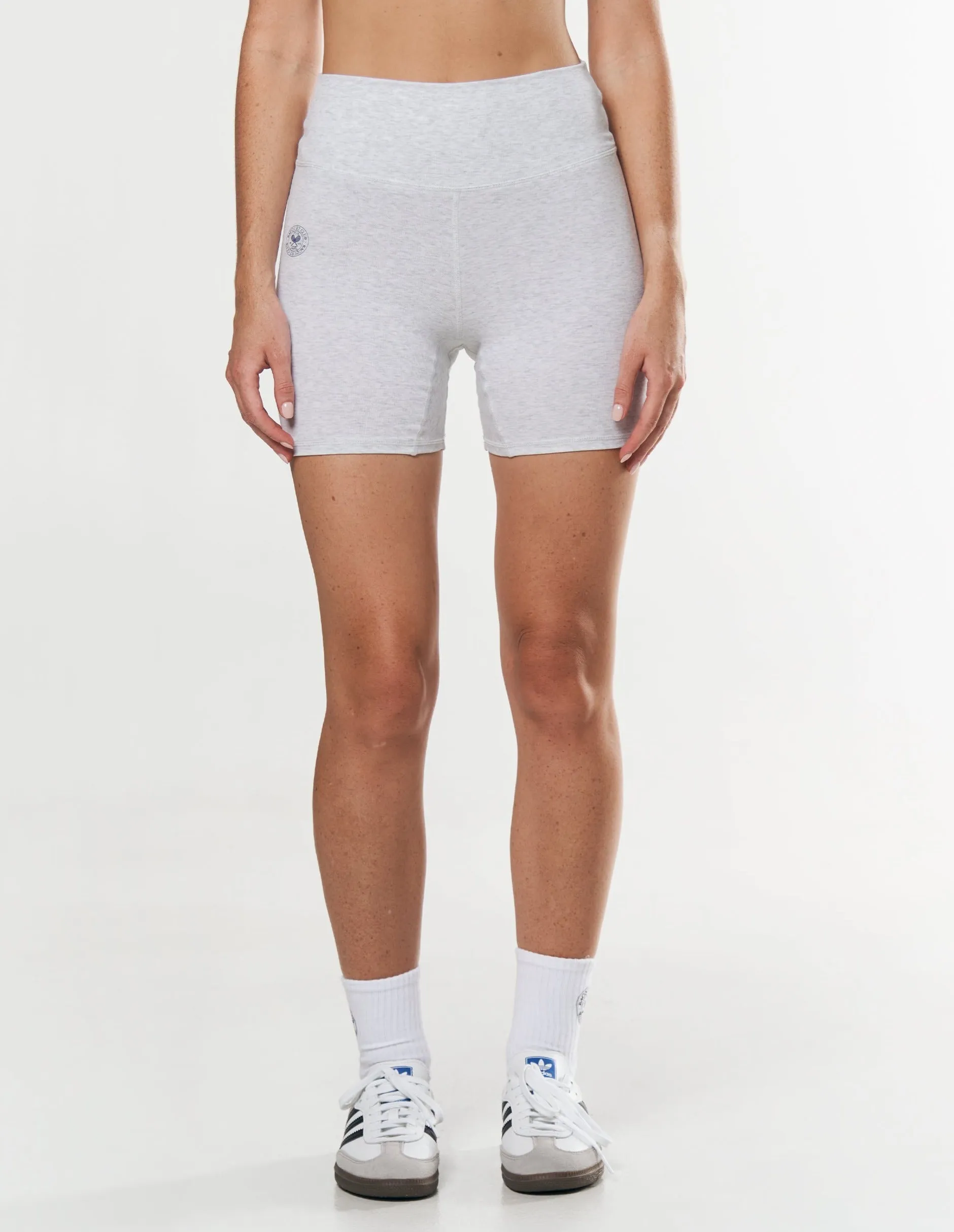Racquet Club Midi Bike Shorts - Grey Marle