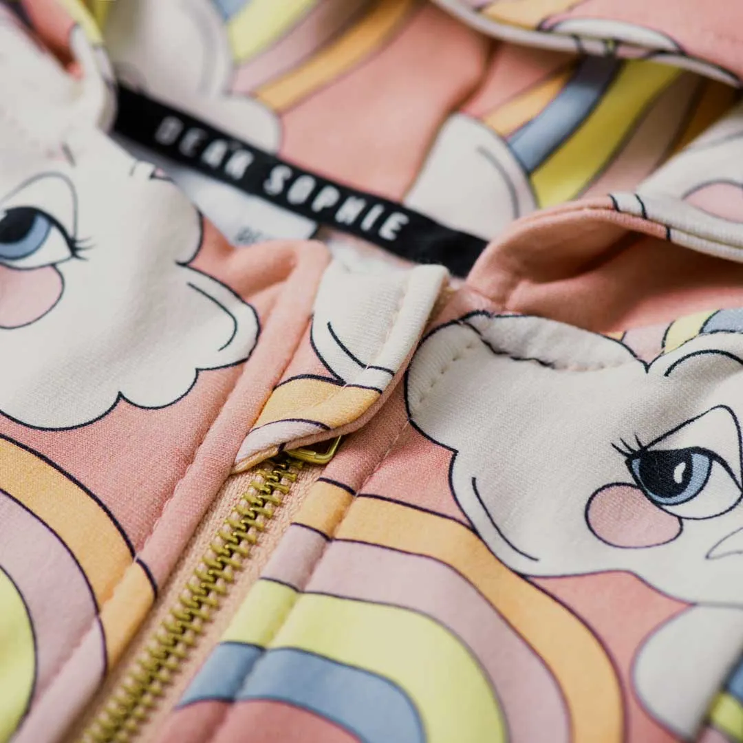 Rainbow Pink Overall - LAST ONE 3-4 years